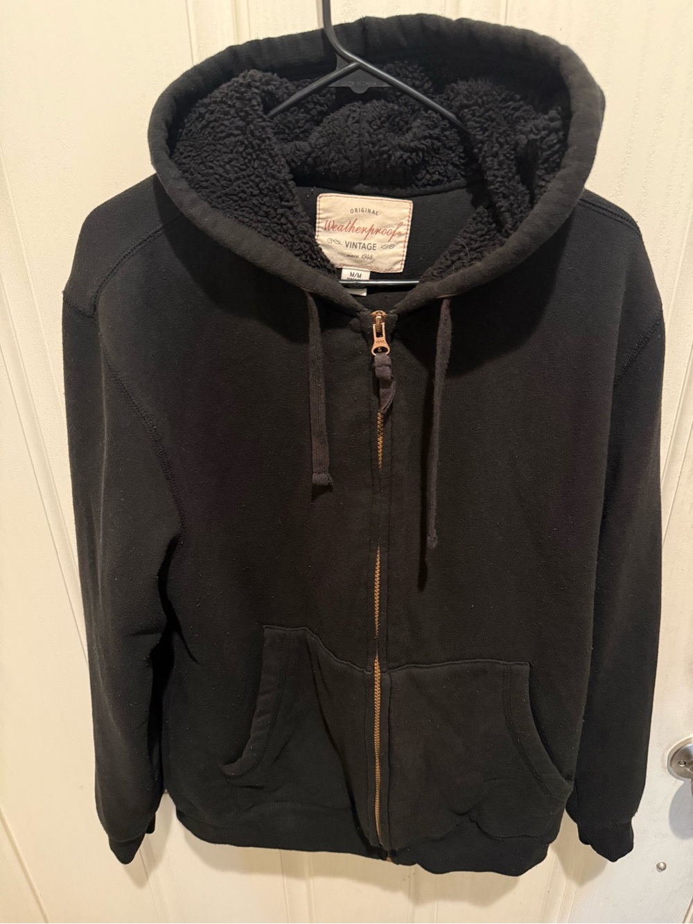 Original Weatherproof Vintage Sherpa / Fleece Lined  Zip Up Hoodie.